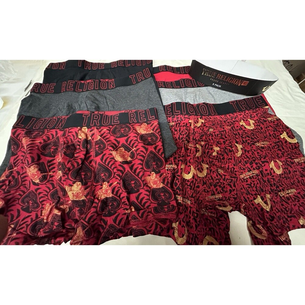 True Religion Size L Boxer Briefs 6 Pack